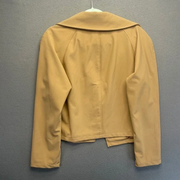 Bagatelle Collection Women's Tan Stretch Cropped Open Front Jacket Size Large - Picture 2 of 7